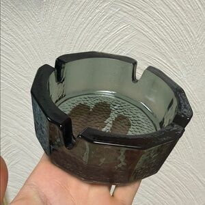 Dark Glass Ashtray